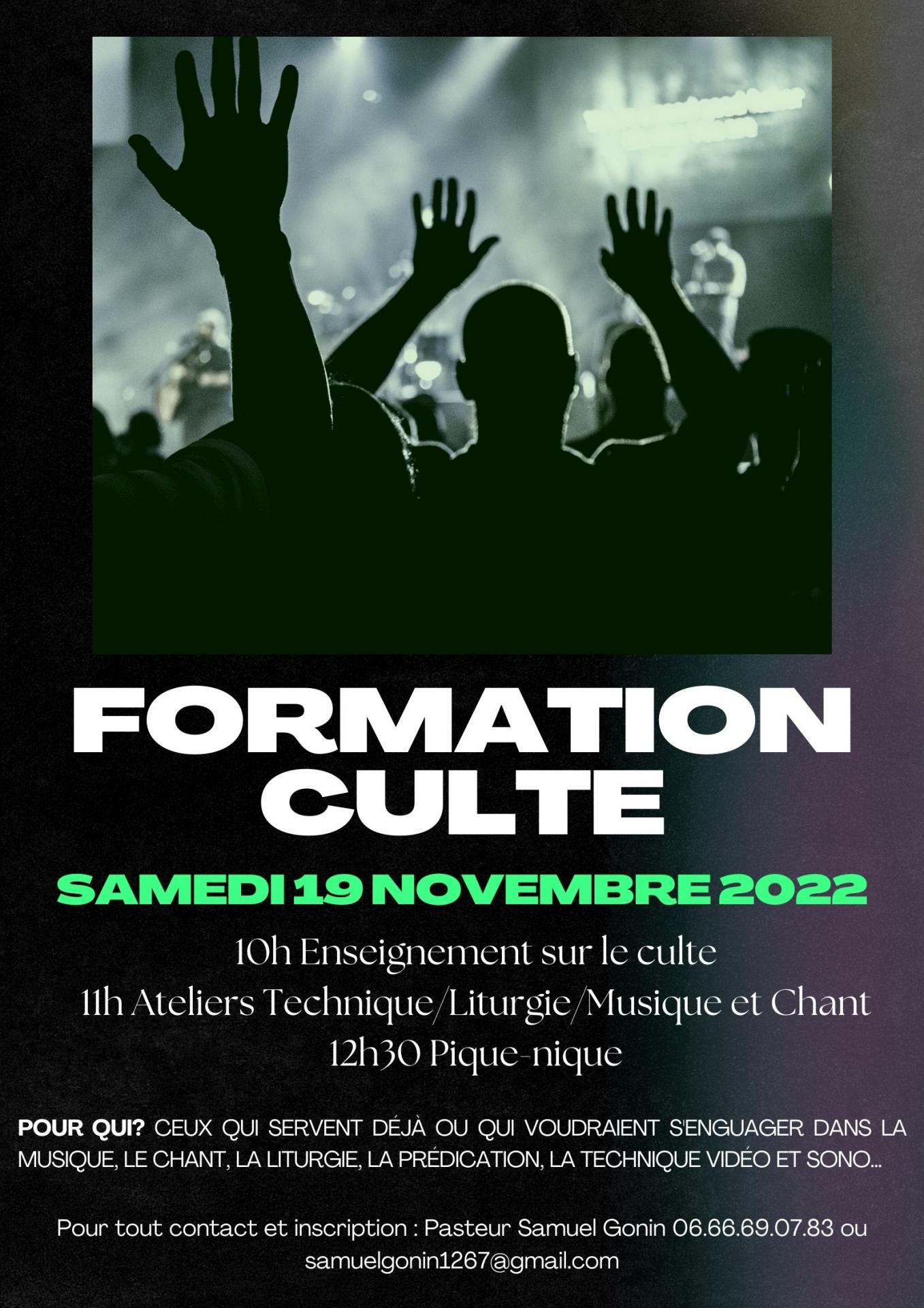 Formation culte 19 novembre 2022